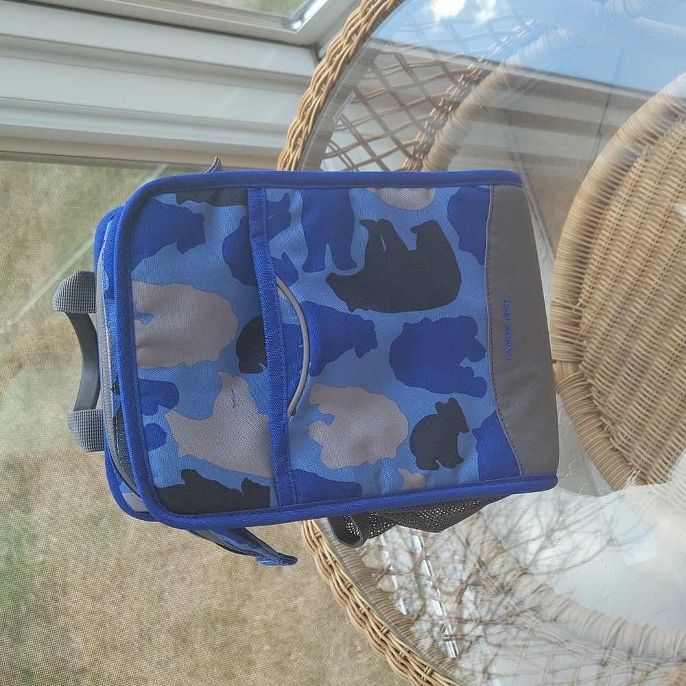 Lands end blue camo bear lunch box